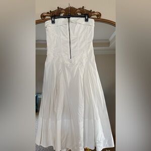 Pilcro White Strapless A-Line Dress